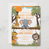 Safari Animal Baby Shower Invitations - Wild (Devant)