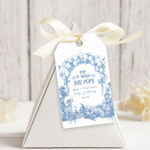 Safari Animal Blue Toile Baby Boy Shower Ze Poppen Cadeaulabel