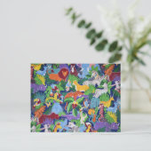 Safari Animal Briefkaart (Staand voorkant)