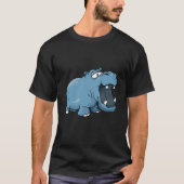Safari Animal Hippo Face voor kinderen T-shirt (Voorkant)