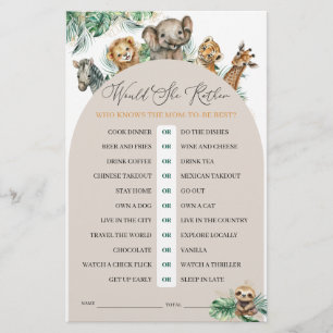 Safari Animal Oerwoud Modern zou ze liever spelen