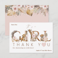 Safari Animal Tropical Floral Girl Baby shower
