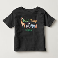 Safari Animal Wild Things Verjaardag gepersonalise