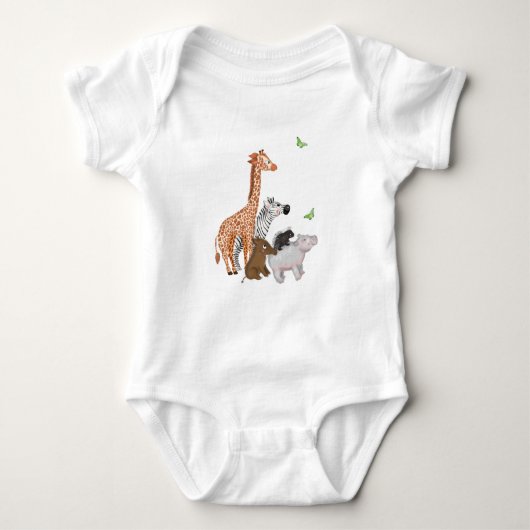 Safari animals baby bodysuit (Voorkant)