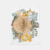 Safari Animals Baby Fleece Blanket (Voorkant)