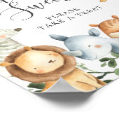 Safari Animals Baby shower Baby's zijn zoete gebar Poster (Hoek)