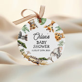 Safari Animals Baby shower Bedankjes Labels
