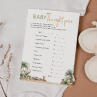 Safari Animals Baby shower de juiste prijs Kaart