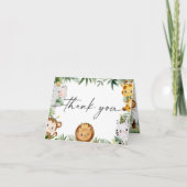 Safari Animals Baby shower Hartelijk dank Bedankkaart (Voorkant)