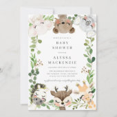 Safari Animals Baby Shower Invitation (Devant)