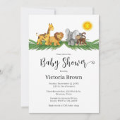 Safari Animals Baby Shower Invitation (Devant)