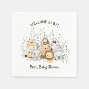 Safari Animals Baby shower Napkins Servet