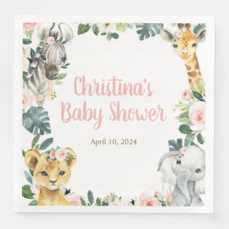 Safari Animals Baby shower Napkins Servet