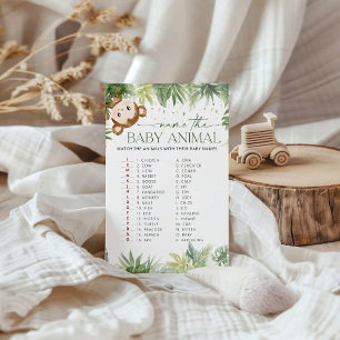 Safari Animals Baby shower Noem het babydier