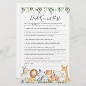 Safari Animals Baby shower Papa kent best game (Voorkant / Achterkant)