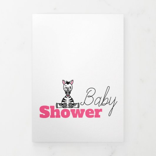 Safari Animals, Baby shower Suite Drieluik Uitnodiging (Cover)