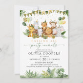 Safari Animals Baby shower Uitnodiging (Voorkant)