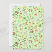 Safari Animals Baby shower Uitnodiging (Achterkant)