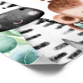 Safari Animals Baby shower Welkomstteken Poster (Hoek)