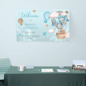 Safari Animals Balloons Blue Boy Baby Sprinkle Spandoek (Beurs)