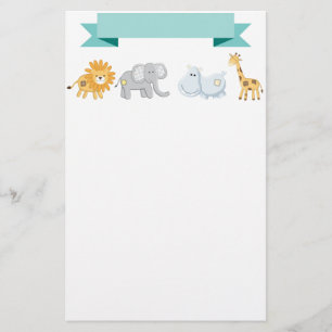 Safari Animals Banner Briefpapier