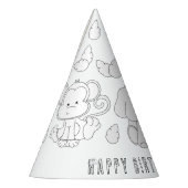 Safari Animals Birthday - kleur uw eigen Pet Feesthoedjes (Links)