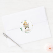 Safari Animals Birthday Party Ronde Sticker (Envelop)