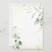 Safari Animals Botanical Baby Shower Kaart (Achterkant)