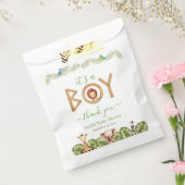 Safari Animals Boy Baby shower Schattige Leeuwenho Bedankzakje (Gezegeld)