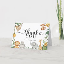 Safari Animals Calligrafie Baby shower