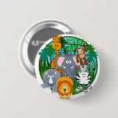 Safari Animals Cartoon Ronde Button 5,7 Cm (Voorkant /achterkant)