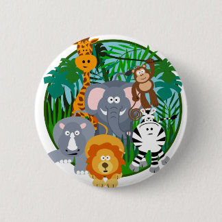 Safari Animals Cartoon Ronde Button 5,7 Cm