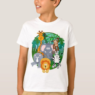 Safari Animals Cartoon T-shirt