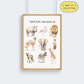 Safari Animals Educational Poster Perfect Poster