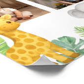 Safari Animals First Year Photo Milestone Poster (Hoek)