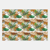 Safari Animals' Fur Print Patterns Wildlife Oerwou Inpakpapier Vel (Voorkant 3)