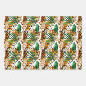 Safari Animals' Fur Print Patterns Wildlife Oerwou Inpakpapier Vel (Voorkant 2)