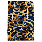 Safari Animals' Fur Prints Navy Blue Medium Cadeauzakje (Voorkant)