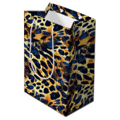 Safari Animals' Fur Prints Navy Blue Medium Cadeauzakje (Achterkant Gekanteld)