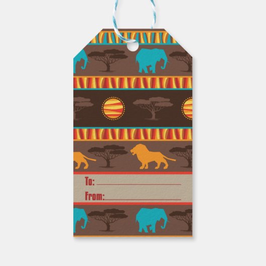 Safari Animals Gift Label Cadeaulabel (Achterkant)