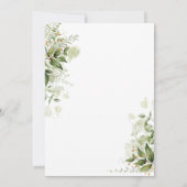 Safari Animals Greenery Wild Baby shower Kaart (Achterkant)