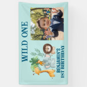 Safari Animals Jungle Wild One Photo Banner (Verticaal)