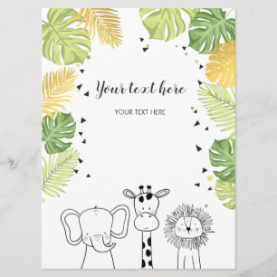 Safari Animals Jungle zoo Insérer une carte Wild O