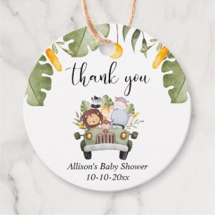 Safari Animals oerwoud thema wilde een Bedankjes Labels