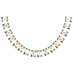 Safari Animals Oerwoud Wild One Happy Birthday Vlaggetjes