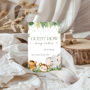 Safari Animals raden hoeveel Snoepjes spel Kaart