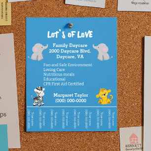 Safari Animals: Schattigee kinderopvang Flyer