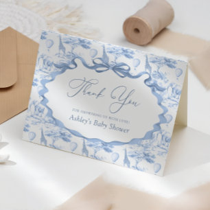 Safari Animals Toile de Jouy Baby shower Bedankt