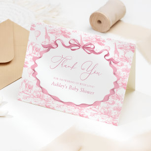 Safari Animals Toile de Jouy Baby shower Bedankt