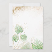 Safari animals Tropical greenery Baby shower Kaart (Achterkant)